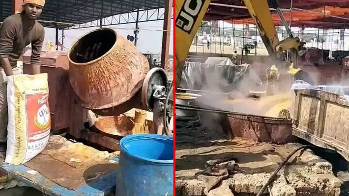 food making from jcb cement mixer and tractor dandraua dham bhind PRA food making from jcb cement mixer and tractor dandraua dham bhind PRA