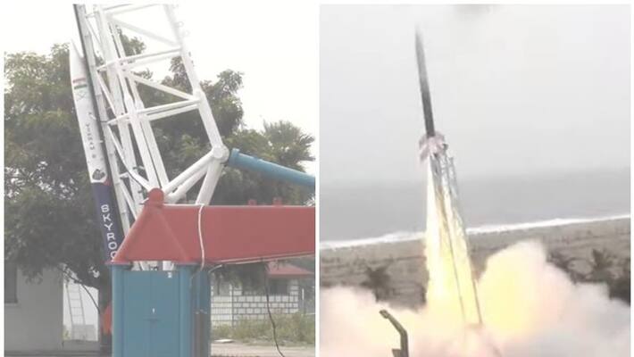 ISRO Skyroot aerospace succesfully launched india first private rocket Vikram S ISRO Skyroot aerospace succesfully launched india first private rocket Vikram S