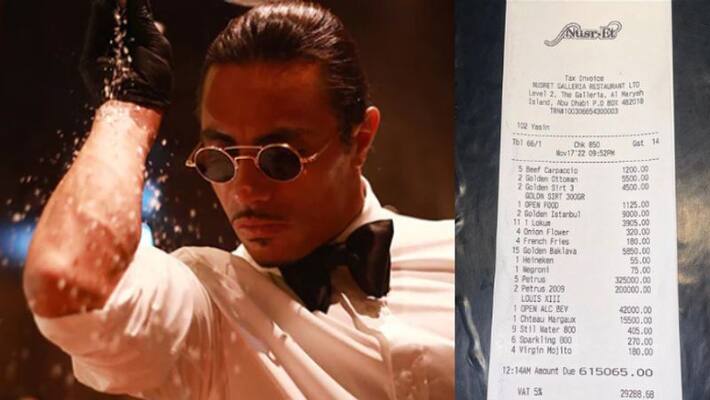 Salt Bae Shares Rs. 1.36 Cr. Food Bill From His Restaurant Salt Bae Shares Rs. 1.36 Cr. Food Bill From His Restaurant