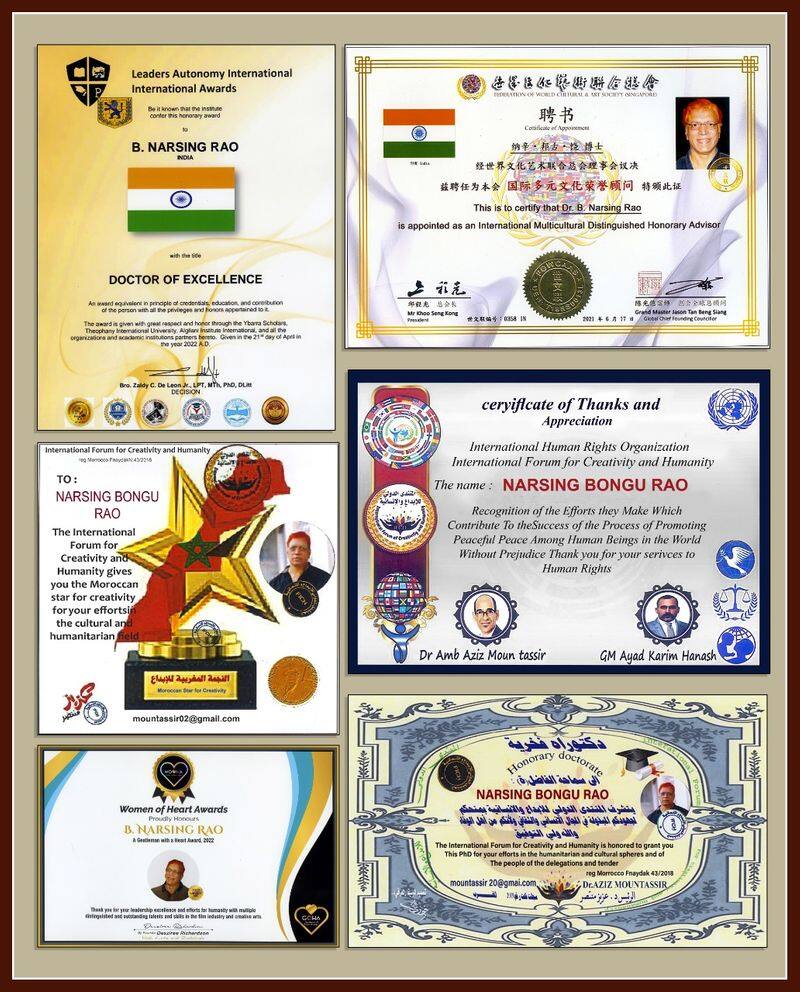 Telanganas Renaissance Man B Narsing Rao, recognised by International organisations