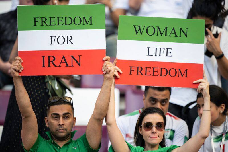 FIFA World Cup 2022: Iran fans protests at World Cup venue for Mahsa Amini