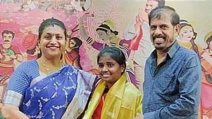 Minister Roja fulfills the dream of young girl she adopted Minister Roja fulfills the dream of young girl she adopted