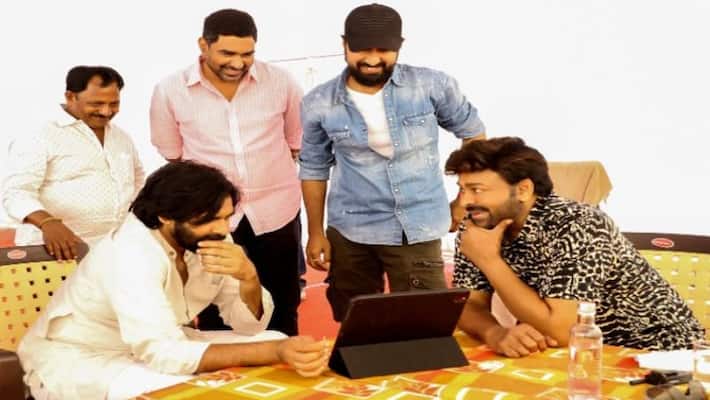 Power Star Pawan Kalyan Watched Boss Party Song On The Set Of Waltair Veerayya! Power Star Pawan Kalyan Watched Boss Party Song On The Set Of Waltair Veerayya!
