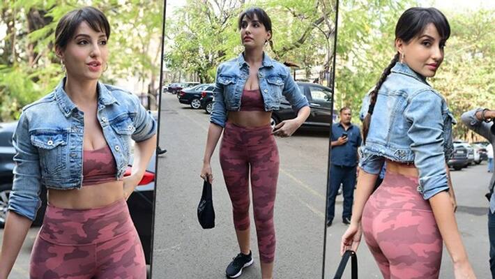 Nora Fatehi sets mercury soaring in a black bralette and see-through  leggings worth Rs. 47,000 with OTT hat 47000 : Bollywood News - Bollywood  Hungama