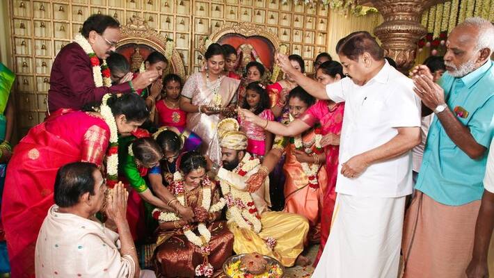 Producer Dhanajayan daughte wedding was attended by 100 celebrities Producer Dhanajayan daughte wedding was attended by 100 celebrities