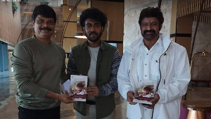 Balakrishna and Boyapati wishes khudiram bose Team members at iffi Balakrishna and Boyapati wishes khudiram bose Team members at iffi