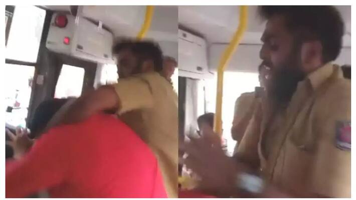 bus driver assaults biker in Bengaluru bus driver assaults biker in Bengaluru