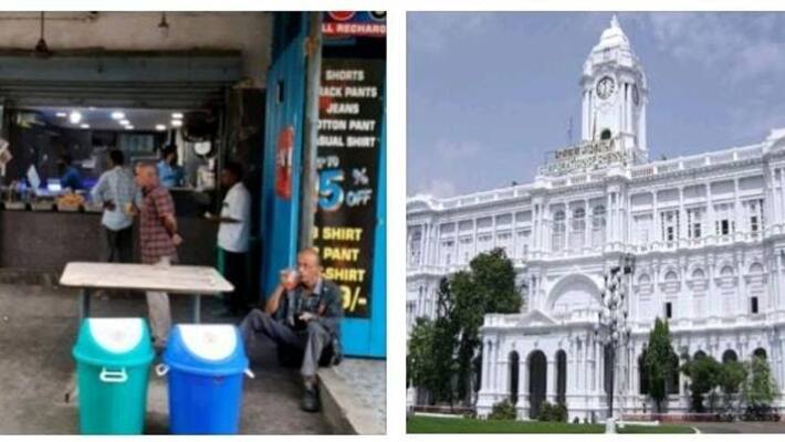 Chennai Corporation warns that fines will be imposed if shops do not keep two dustbins Chennai Corporation warns that fines will be imposed if shops do not keep two dustbins
