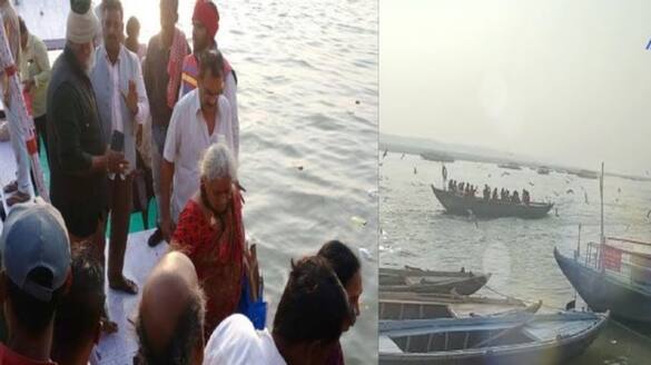 34 pilgrims from Andhra Pradesh Nidadavole rescued after boat mishap in Varanasi