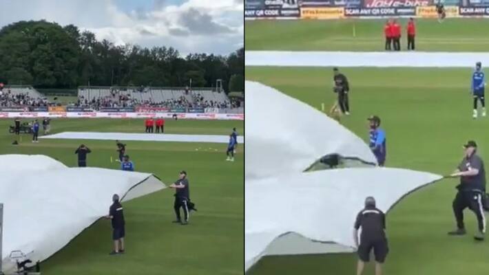 Watch Sanju Samson helps New Zealand ground staff amid dropped from playing xi in IND vs NZ 2nd ODI Watch Sanju Samson helps New Zealand ground staff amid dropped from playing xi in IND vs NZ 2nd ODI