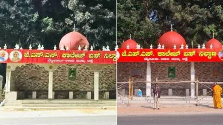 Karnataka Bus Stop Has A New Look After BJP MP's Threat Karnataka Bus Stop Has A New Look After BJP MP's Threat