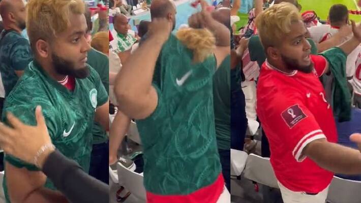 Saudi Arabia fan removed his jersey and celebrated poland win in FIFA World Cup 2022 akb Saudi Arabia fan removed his jersey and celebrated poland win in FIFA World Cup 2022 akb