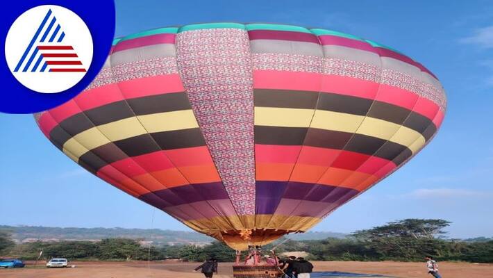Test flight of hot air balloon is successful at Ramanagara gvd Test flight of hot air balloon is successful at Ramanagara gvd