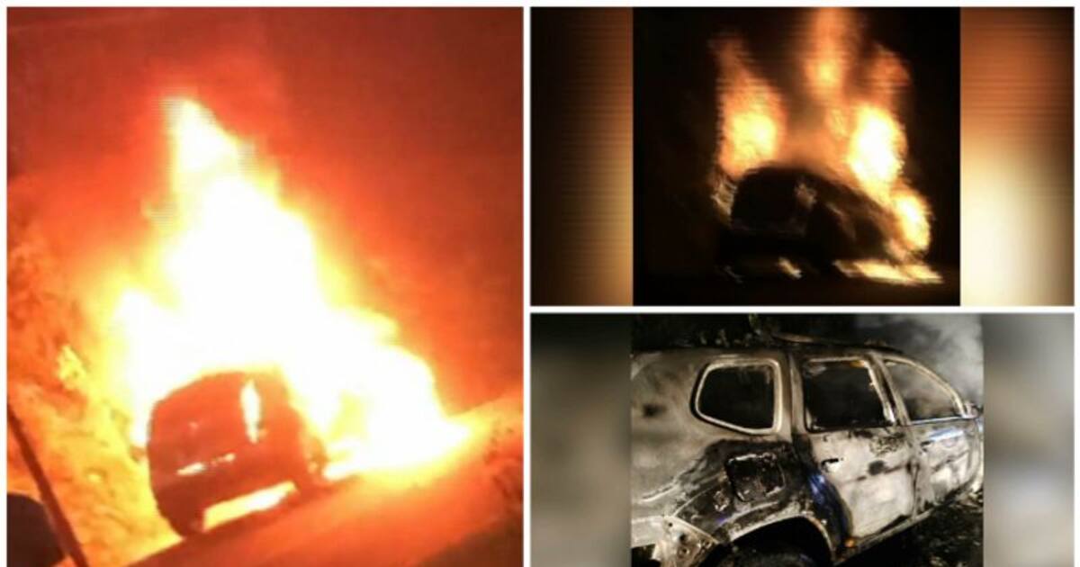 சேலத்தில் கார்கள் மோதி பயங்கர தீ விபத்து; 5 பேர் அதிர்ஷ்டவசமாக உயிர் தப்பினர்