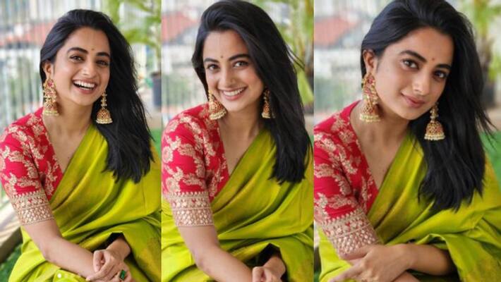 Namitha pramod in green saree Namitha pramod in green saree