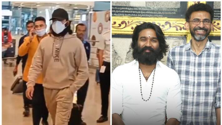 Actor dhanush Hyderabad airport video goes viral Actor dhanush Hyderabad airport video goes viral