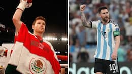 football Canelo Alvarez trolled for threatening Argentina Messi over 'kicking' of Mexico jersey after Qatar World Cup 2022 win snt