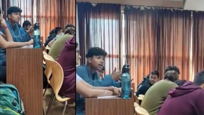 Karnataka Muslim student take class to lecturer who call him a terrorist, watch viral video akb Karnataka Muslim student take class to lecturer who call him a terrorist, watch viral video akb