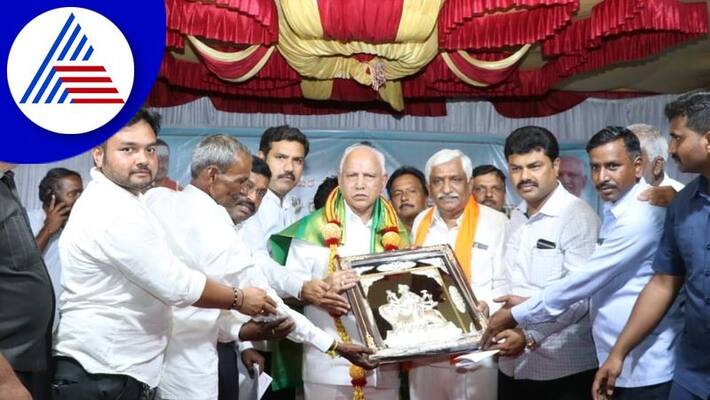 Win BY Vijayendra by a huge margin Says BS Yediyurappa At Shikaripura gvd Win BY Vijayendra by a huge margin Says BS Yediyurappa At Shikaripura gvd