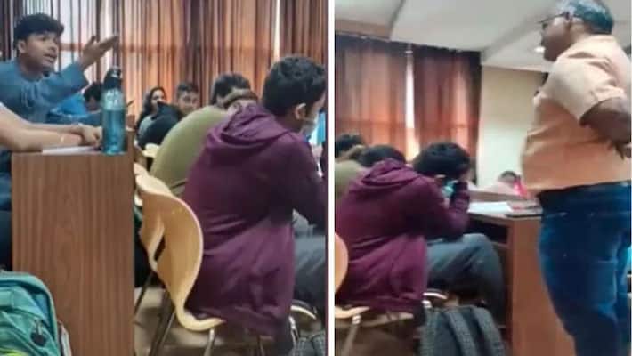 Manipal university in Karnataka, a Muslim student lashes out at a teacher for labelling him a terrorist. Manipal university in Karnataka, a Muslim student lashes out at a teacher for labelling him a terrorist.