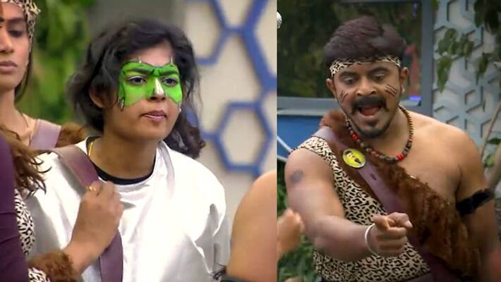 Azeem fight with janany in biggboss house during task Azeem fight with janany in biggboss house during task