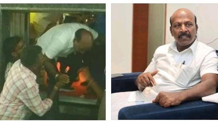 The incident of Health Minister Ma Subramanian getting stuck in the lift has created a stir The incident of Health Minister Ma Subramanian getting stuck in the lift has created a stir