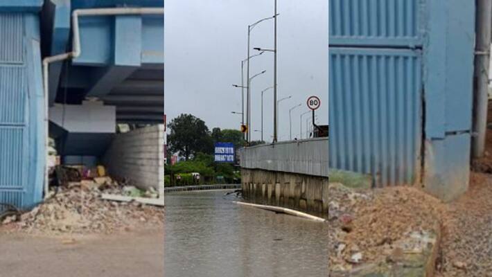 pillars of flyover bulges and cracks even after the full phase of project yet to finish pillars of flyover bulges and cracks even after the full phase of project yet to finish