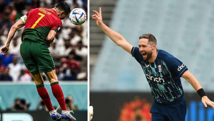 Chris Woakes trolls Christiano Ronaldo after his goal celebration against Uruguay Chris Woakes trolls Christiano Ronaldo after his goal celebration against Uruguay