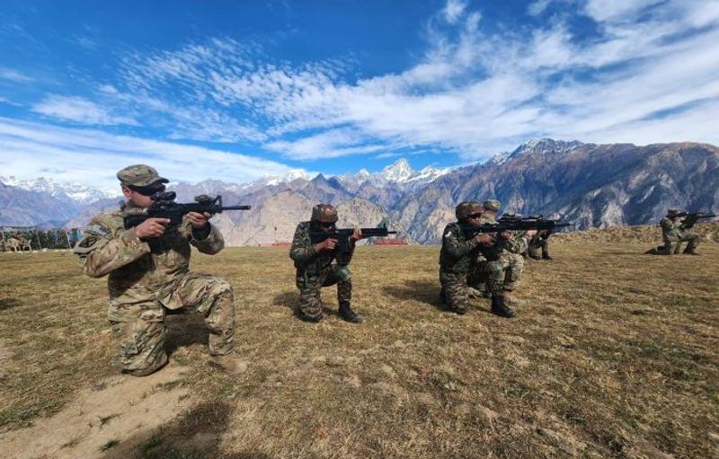 Yudh Abhyas high up in the Himalayan mountains