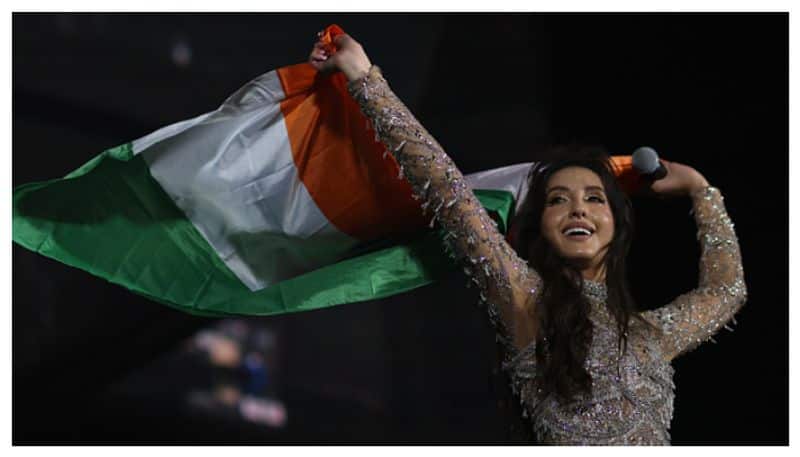 FIFA World Cup Qatar 2022: Nora Fatehi waves the Indian flag 'high' during  her performance (WATCH)