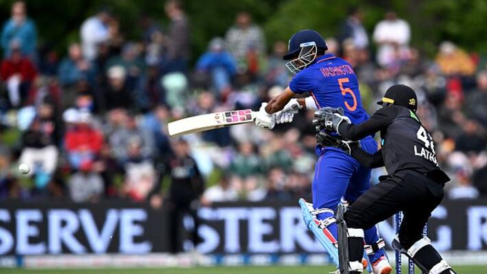 washington sundar scores half century india set easy target to new zealand in last odi washington sundar scores half century india set easy target to new zealand in last odi