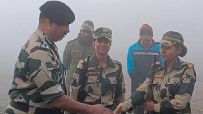 Pakistani drone shot down by BSF women personnel Pakistani drone shot down by BSF women personnel