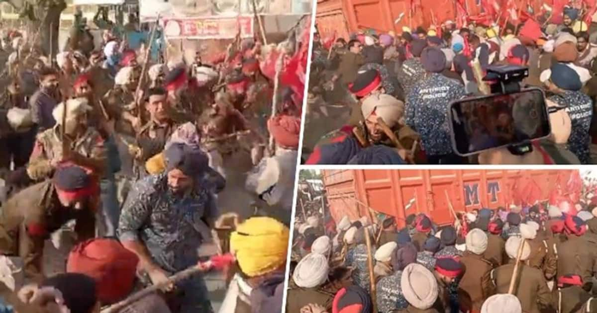 Massive Protest By Farmers Outside Bhagwant Mann's House; Cops Resort ...