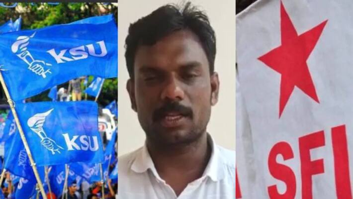 DYFI leader threatens KSU students at Sree Sankara college Kalady DYFI leader threatens KSU students at Sree Sankara college Kalady