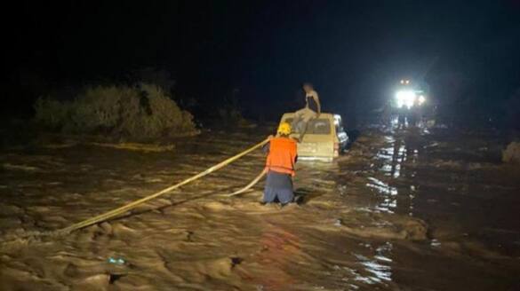 seven trapped in water logged areas in Saudi Arabia rescued by civil defence