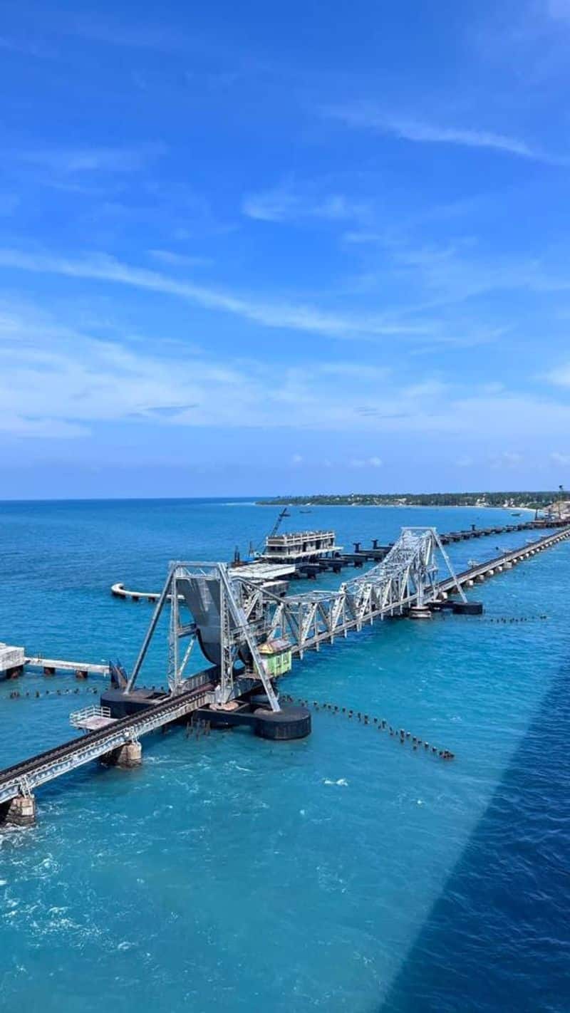 The first vertical lift sea bridge in India, the New Pamban Bridge, is 84% complete. See images