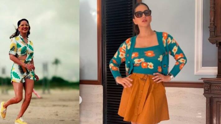 sunny leone in floral outfit sunny leone in floral outfit