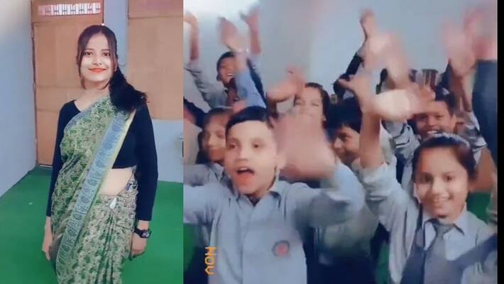 school Teacher dance Bhojpuri song with children at classroom, video viral parents annoyed akb school Teacher dance Bhojpuri song with children at classroom, video viral parents annoyed akb