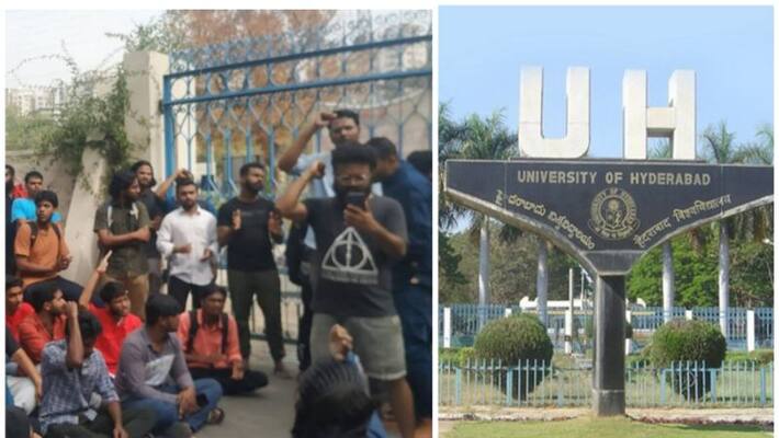 attempted to insult foreign student protest against hyderabad university teacher attempted to insult foreign student protest against hyderabad university teacher