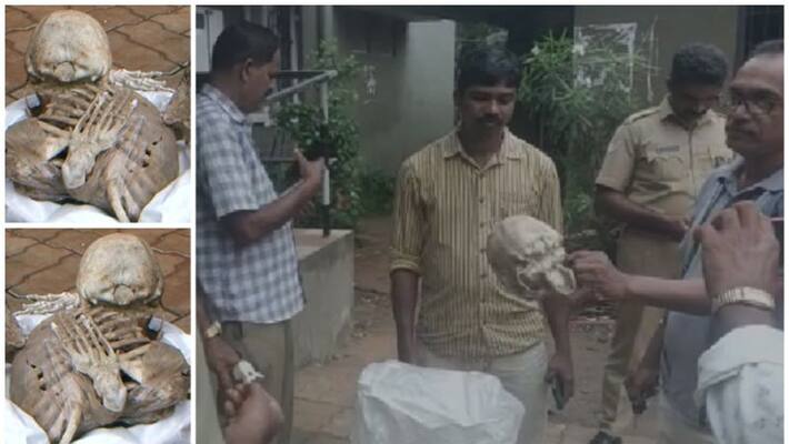 fake Human skeleton found under Mukkola bridge fake Human skeleton found under Mukkola bridge