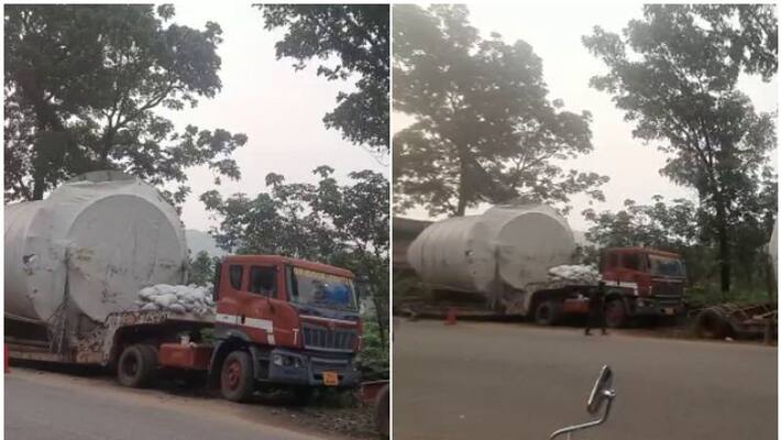 huge trucks with machines blocked at thamarassery finally got permission huge trucks with machines blocked at thamarassery finally got permission