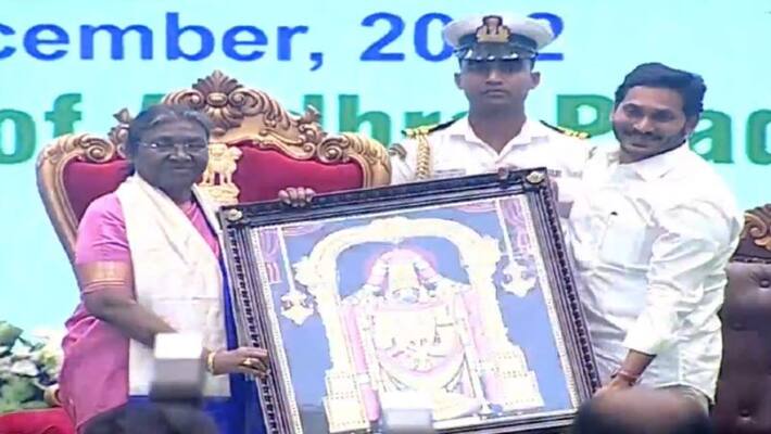 President Droupadi Murmu attends a civic reception hosted in her honour by the Andhra Pradesh government President Droupadi Murmu attends a civic reception hosted in her honour by the Andhra Pradesh government