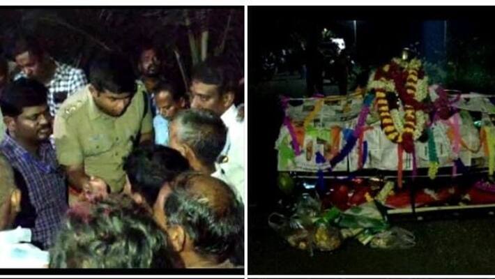 An Arundhati woman protested against the burial of her body, causing a stir An Arundhati woman protested against the burial of her body, causing a stir