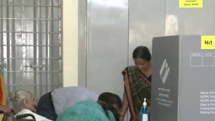 Gujarat Assembly elections: PM Modi's mother, Heeraben Modi casts votes Gujarat Assembly elections: PM Modi's mother, Heeraben Modi casts votes