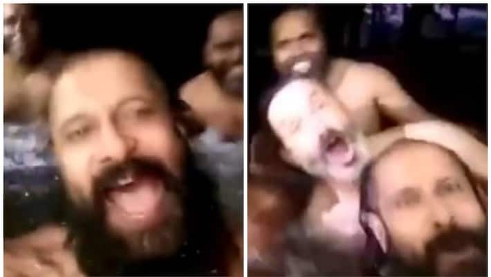 Bathing video shared by Vikram from their thangalaan movie shoot Bathing video shared by Vikram from their thangalaan movie shoot