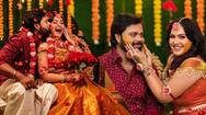 Serial actress shwetha bandekar ties knot with mal muruga weddng pics viral