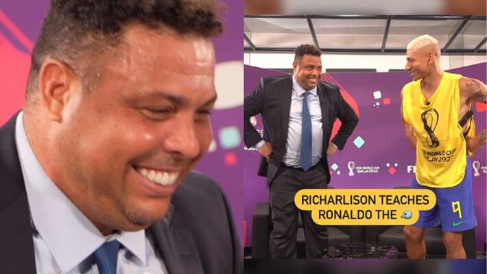 FIFA World Cup 2022 Watch Richarlison teaches Ronaldo Nazario Pigeon Dance FIFA World Cup 2022 Watch Richarlison teaches Ronaldo Nazario Pigeon Dance