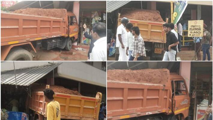 ksrtc bus hit a tipper and which rammed into a grocery store ksrtc bus hit a tipper and which rammed into a grocery store