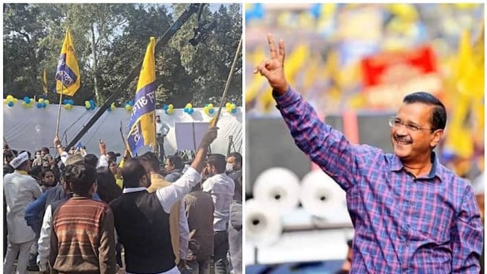 aap crosses 126 seats majority mark in delhi mcd election results 2022 ash aap crosses 126 seats majority mark in delhi mcd election results 2022 ash