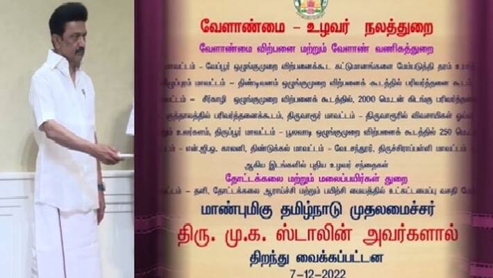 cm stalin launched projects worth15 crores for the welfare of farmers cm stalin launched projects worth15 crores for the welfare of farmers